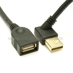 USB 2.0 Right Angle Extension Cable - 45 degree angle