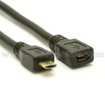 USB 2.0 Micro-B to Micro-B Female Extension Cable - High-Temp