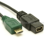 USB 2.0 Micro-B to Mini-B Adapter - Ultra-Thin