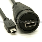 Waterproof USB Cable-A to Mini-B