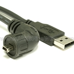 Waterproof USB Left Angle Mini-B Cable