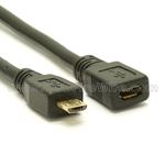 USB 2.0 Micro-B to Micro-B Female Extension Cable