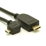 Right Angle Micro to Mini HDMI Cable - Ultra-Thin