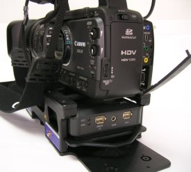 Canon HDV 1080i with FireStore - Angled FireWire Cables
