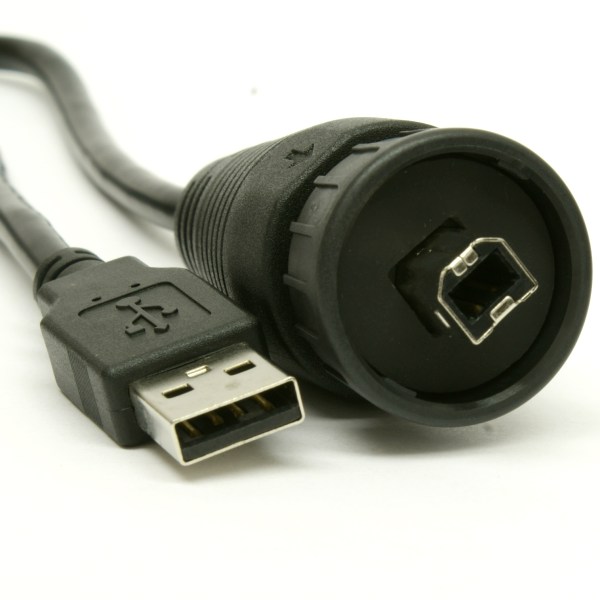USB Waterproof Cable Waterproof B to A Male