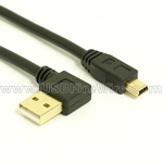 USB 2.0 Right Angle A to Mini-B Cable
