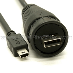 Waterproof USB Cable-A to Mini-B