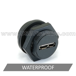 USB 3 Waterproof Coupler - Micro-B  Panel Mount