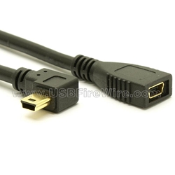 USB 2.0 Right Angled Mini-B Extension Cable
