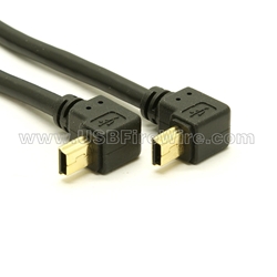 USB 2.0 Angle Mini-B to Angle Mini-B Cable