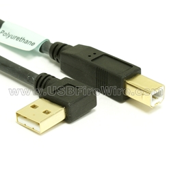 USB 2.0 Right Angle A to B Cable