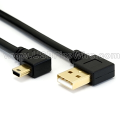 USB 2.0  Angle A to Angle Mini-B Cable