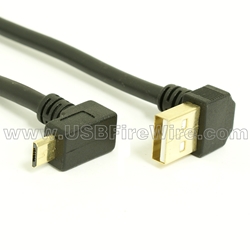 USB 2.0 Double Up Angle A to Micro-B Cable