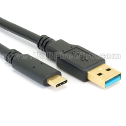 Double Male USB Cord Type A to Type C Straight Cable With Screw