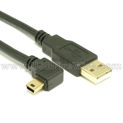 2m USB to Down Angle Mini USB Cable - Mini USB Cables & Adapters