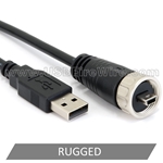 USB 2 Ruggedized A to Mini-B