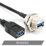 USB 3 Ruggedized Cable - AF/AF