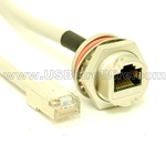 RJ45 Panel Mount with Pigtail Cable - Twist Lock
