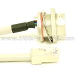RJ45 Panel Mount with Pigtail Cable - Twist Lock