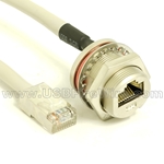 RJ45 Panel Mount with Pigtail Cable - Screw Lock