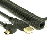 USB 2.0  A to Left Angle Mini-B cable