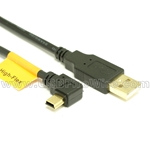 USB 2.0 A to Left Angle Mini-B Cable - High-Flex