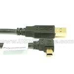 USB 2.0 A to Left Angle Mini-B Cable - LSZH