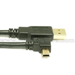USB 2.0 A to Left Angle Mini-B cable