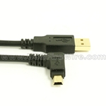 USB 2.0 Cable - Mini-B Left Angle, Deep Well