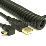 USB 2.0 A to Right Angle Mini-B Cable