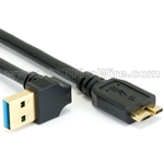 USB 3.0 Down Angle A to  Straight Micro-B Male