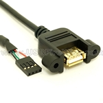 USB 2.0 Cable A Female to Motherboard