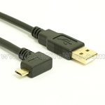 USB 2.0 A to Left Angle Micro-B Cable