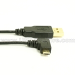 USB 2.0 A to Left Angle Micro-B Cable - Ultra-Thin