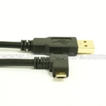 USB 2.0 A to Left Angle Micro-B Cable