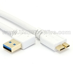 USB 3 Left A to Micro-B (White Cable)