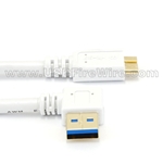 USB 3 Left A to Micro-B (White Cable)