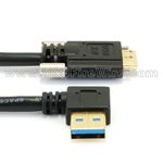 USB 3.0 Left Angle A to Locking Micro-B