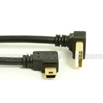 USB 2.0 Angle A to Angle Mini-B cable