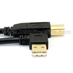 USB 2.0 Right Angle A to B Cable