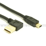 USB 2.0 Cable - Left Angle A to Mini-B