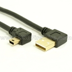 USB 2.0 Angle A to Angle Mini-B Cable