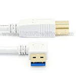USB 3 Right A to B (White Cable)