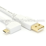 USB 2 A to Right Micro-B (White Cable)