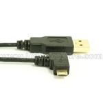 USB 2.0 A to Right Angle Micro-B Cable - Ultra-Thin