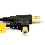 USB 2.0 A to Left Angle B Cable - High-Flex