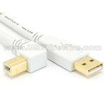 USB 2 A to Left B (White Cable)