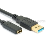 USB 3.1 Cable Straight Angle A to C Female Enclosed