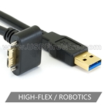 USB 3 Down Locking Micro-B to A (High-Flex)