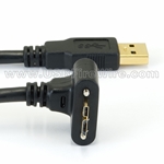 USB 3.0 A to Down Locking Micro-B - High-Flex